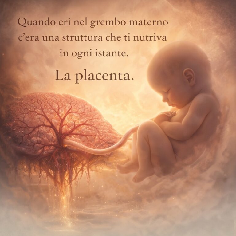 Lettura della placenta - la placenta come albero della vita collegata al bambino